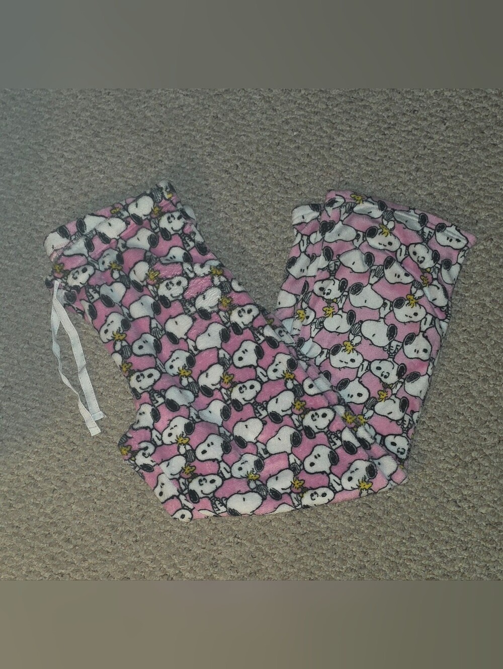 Pink Snoopy Pattern Pajama Pants